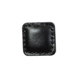 Black Square Topstitched Shank Back Button - 33L/21mm