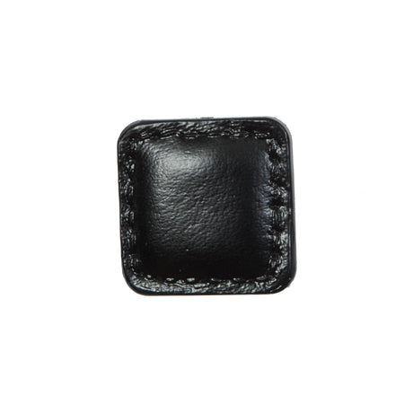 Black Square Topstitched Shank Back Button - 33L/21mm