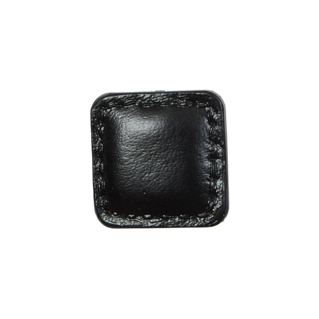 Black Square Topstitched Shank Back Button - 33L/21mm