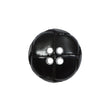 Italian Black Domed 4-Hole Button - 32L/20mm
