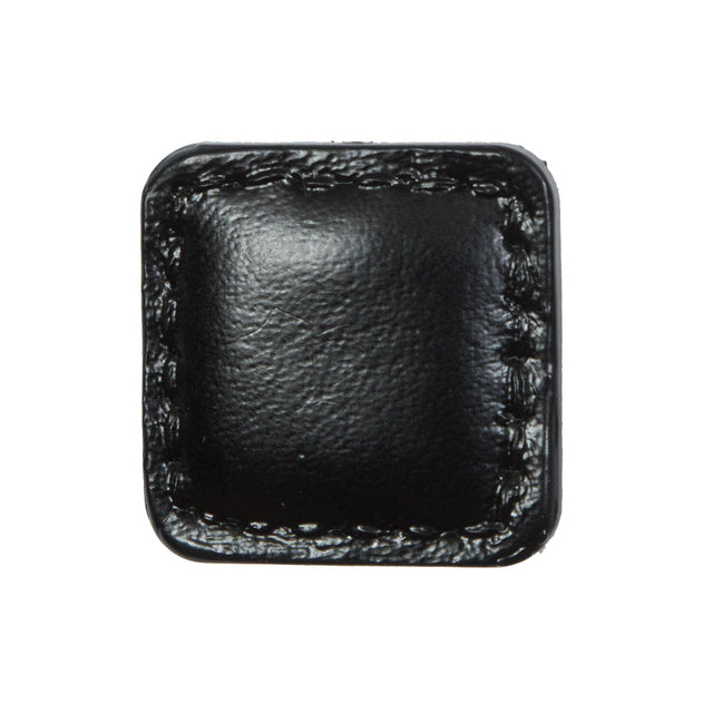 Black Square Topstitched Shank Back Button - 48L/30.5mm