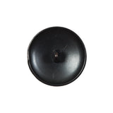 Italian Black Ribbed Metal Shank Back Button - 36L/23mm