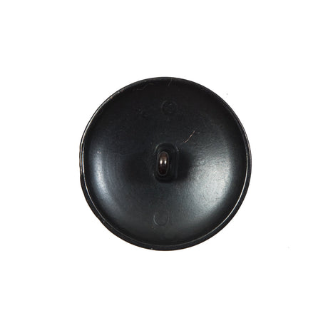 Italian Black Ribbed Metal Shank Back Button - 36L/23mm