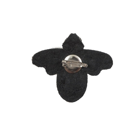 Italian Bee Brooch with Beads and Rhinestones - 2.5" x 2"