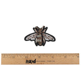 Italian Bee Applique with Beads and Rhinestones - 2.25" x 1.75"