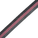 Black/Silver/Pink Lurex Knit Trim - 1.25"