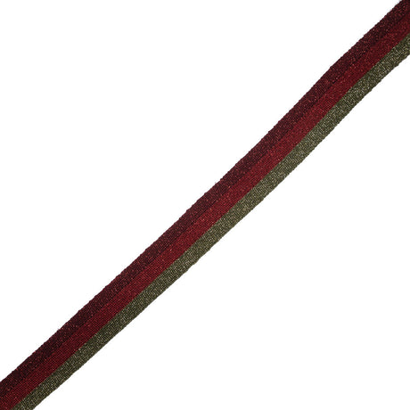 Red/Green/Gold Lurex Knit Trim - 1.25"