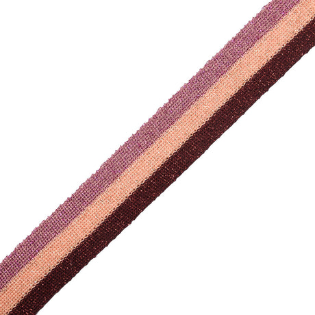 Red/Orange/Pink Lurex Knit Trim - 1.25"
