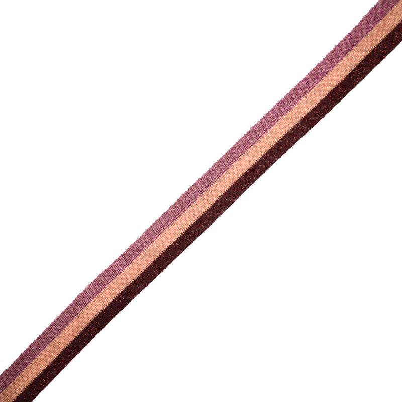 Red/Orange/Pink Lurex Knit Trim - 1.25"