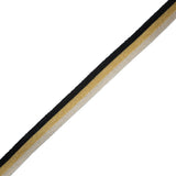 Black/Gold/Silver Lurex Knit Trim - 1.25"