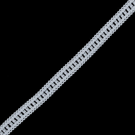 White Stretch Crochet Trim - 0.5"