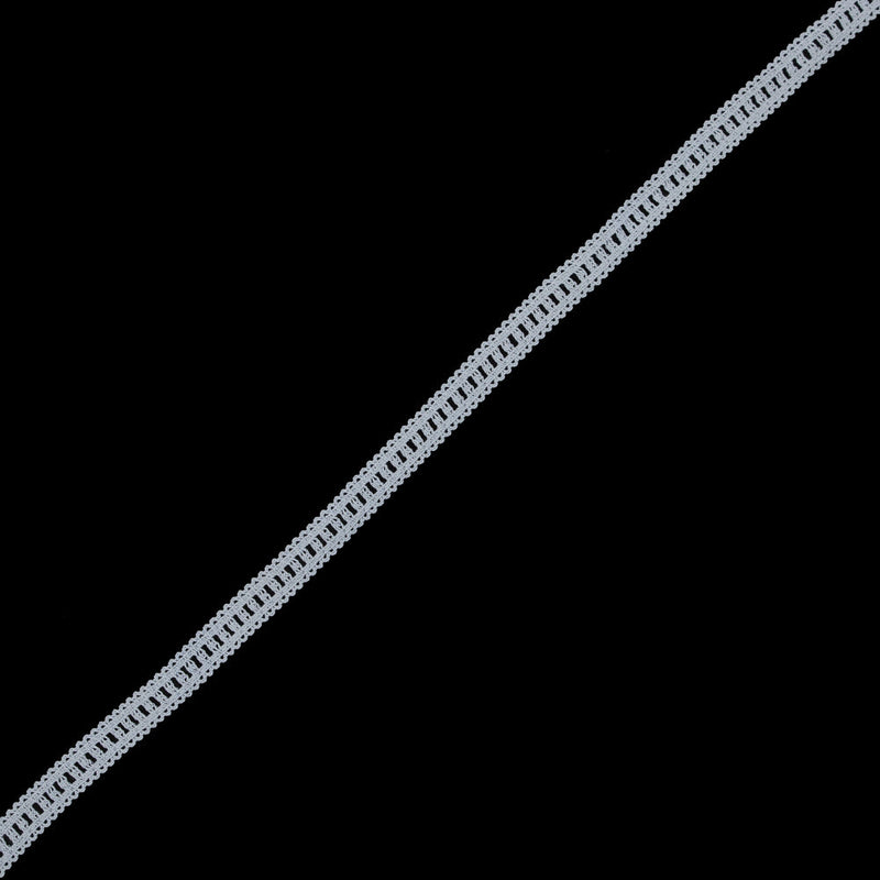White Stretch Crochet Trim - 0.5"