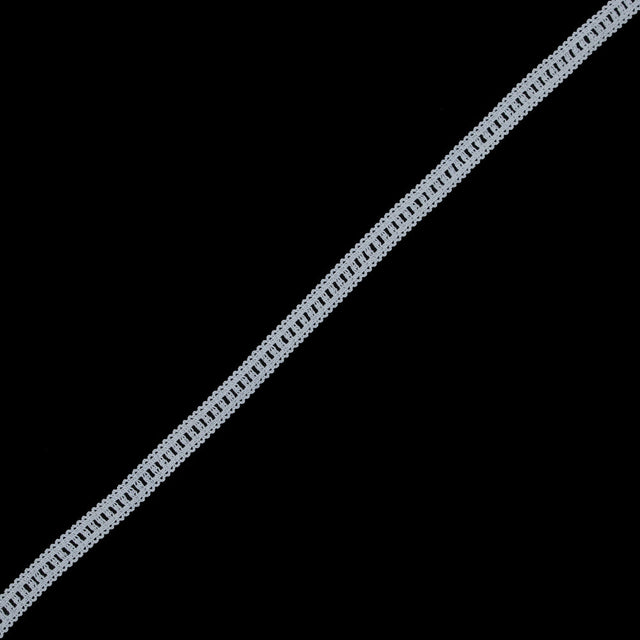 White Stretch Crochet Trim - 0.5"