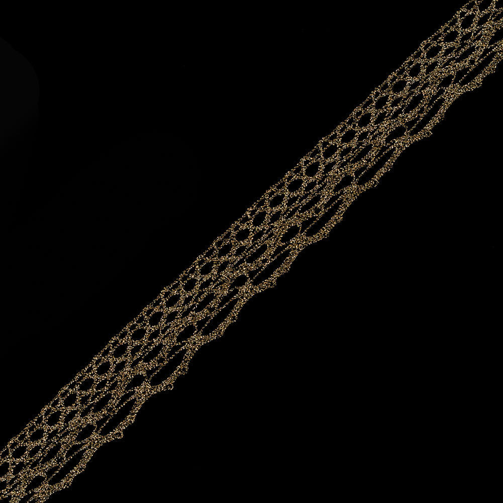 Metallic Gold Crochet Trim - 1"