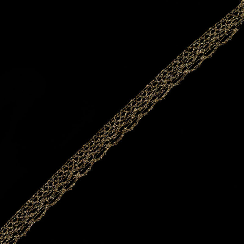 Metallic Gold Crochet Trim - 1"
