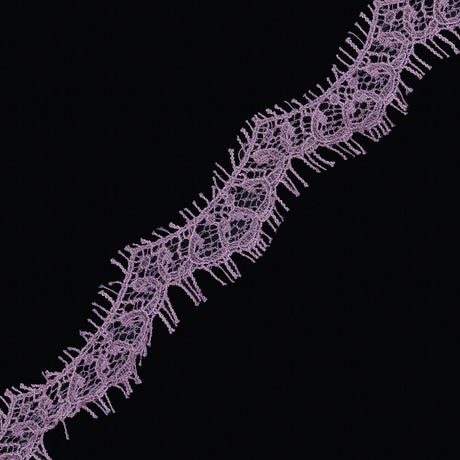 Dusty Mauve Eyelash Lace Trim - 1"