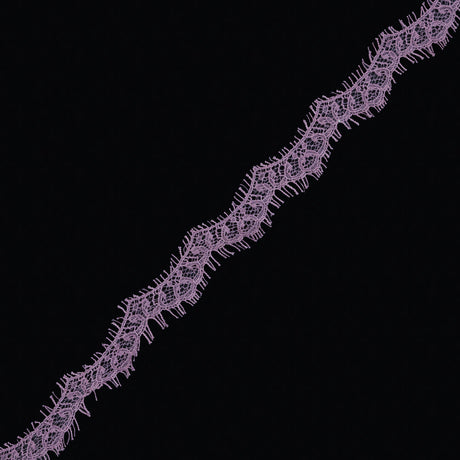 Dusty Mauve Eyelash Lace Trim - 1"