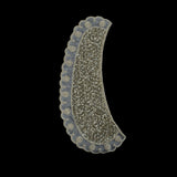 Italian Gold Sequin Embroidered Organza Left Applique - 3" x 8"
