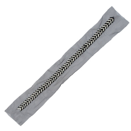 Italian Black and White Chevron Beaded Applique - 12" x 0.5"