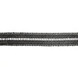 Italian Black Braided Faux Leather Trim - 1.5"