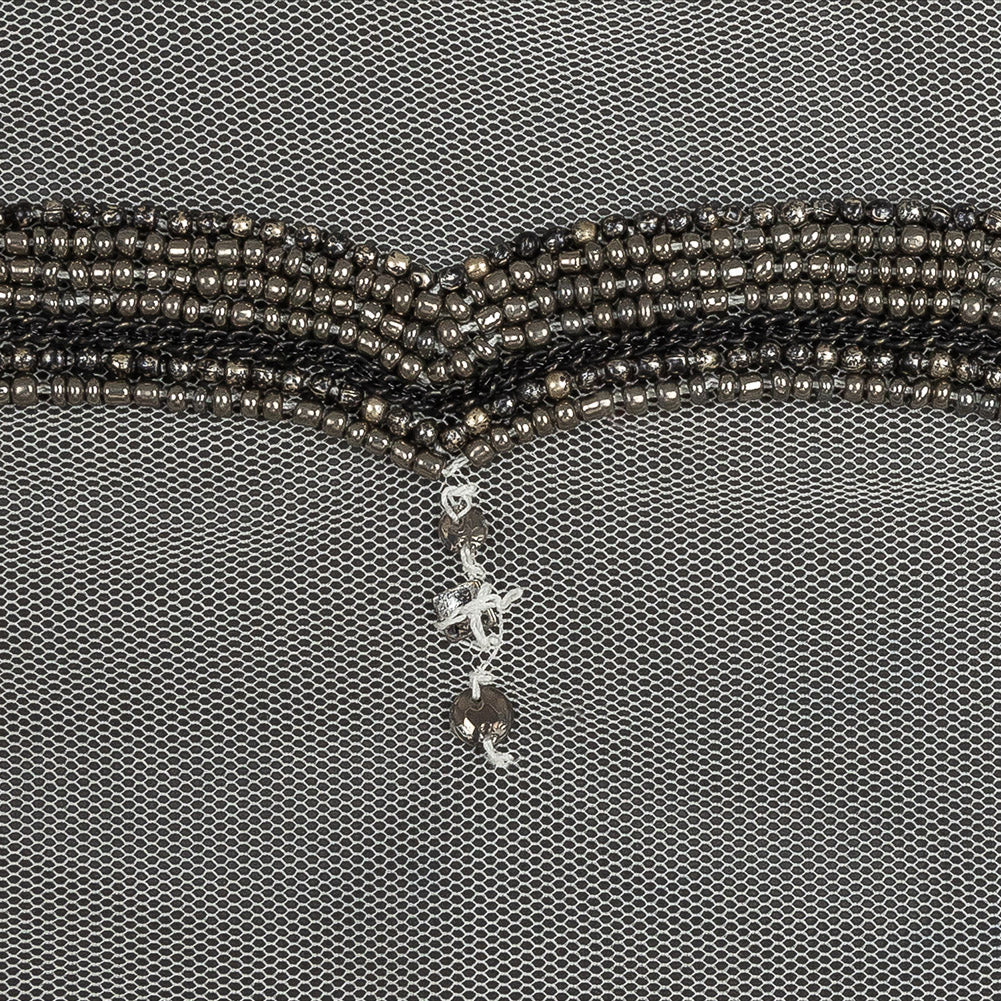 Italian Cloud Dancer Beaded and Scalloped Trim - 3.5"