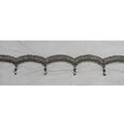 Italian Gray Beaded Scalloped Trim - 3.5"