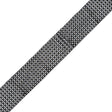 8 Row Black Trimming with Silver Rhinestones - 2"