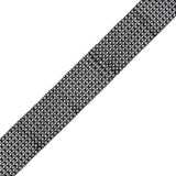 8 Row Black Trimming with Silver Rhinestones - 2"