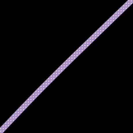 Orchid Grosgrain Ribbon with White Polka Dots - 0.375"