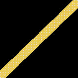 Yellow Grosgrain Ribbon with White Polka Dots - 0.625"
