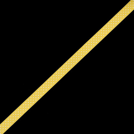 Yellow Grosgrain Ribbon with White Polka Dots - 0.625"