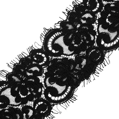 Black Corded LaceTrimming - 3"