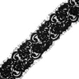 Black Corded LaceTrimming - 3"