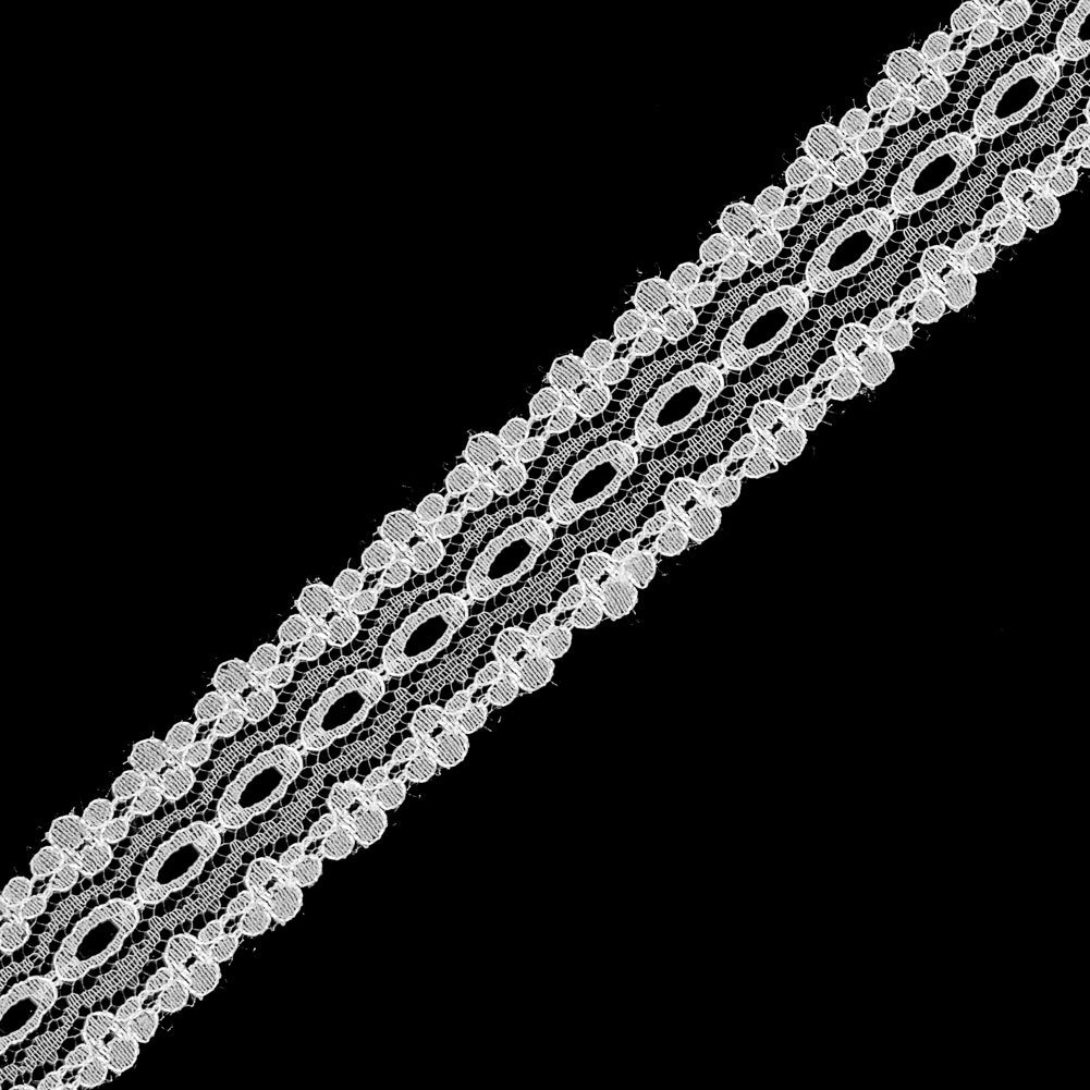 White Fine Lace Trim - 1"