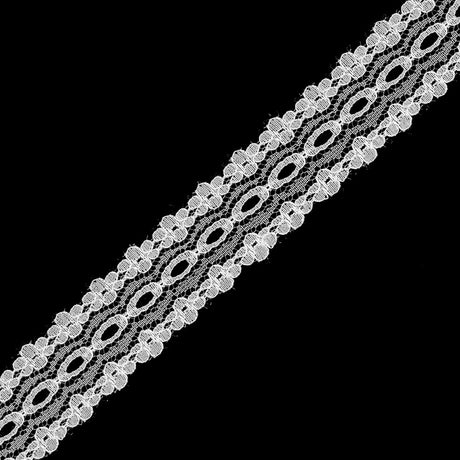 White Fine Lace Trim - 1"