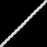 Bright White and Winter White Feather Edge Flat Braid - 0.375"
