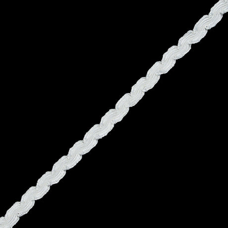 Bright White and Winter White Feather Edge Flat Braid - 0.375"