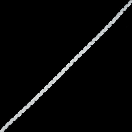 Bright White and Winter White Feather Edge Flat Braid - 0.375"
