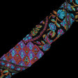 Floral Printed Gathered Silk Trim - 4"