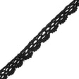 Black Crochet Wool Trim - 1.375"