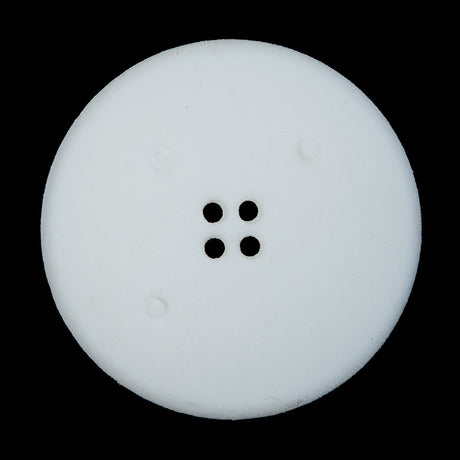 White Textured Concaved Plastic Button - 54L/34mm