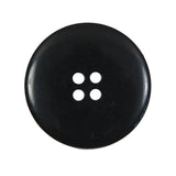 Black Plastic 4-Hole Button - 44L/28mm