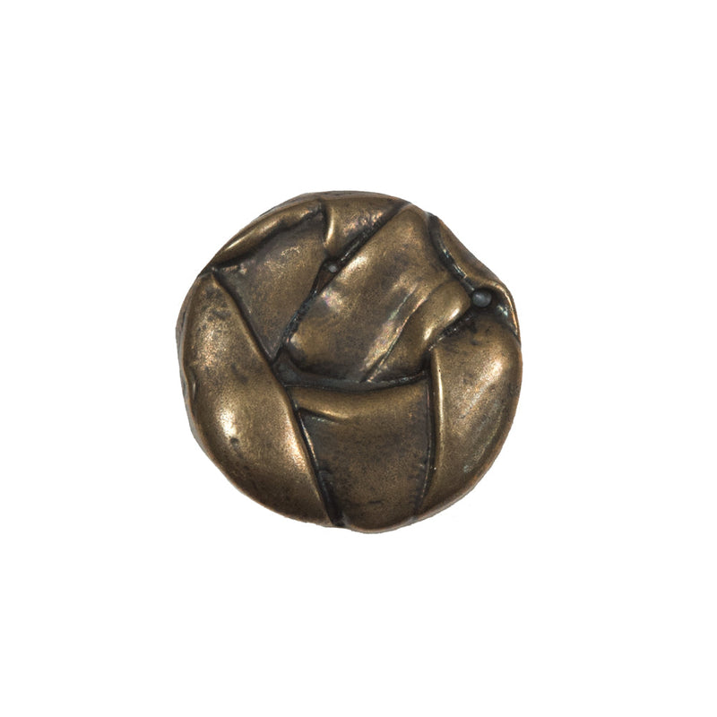 Antique Gold Knotted Plastic Shank Back Button - 32L/20mm