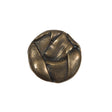 Antique Gold Knotted Plastic Shank Back Button - 32L/20mm