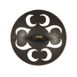Gold and White Etched Metal Shank Back Button - 44L/28mm