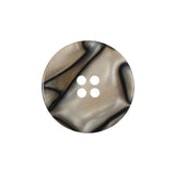 Beige and Black Plastic 4-Hole Button - 36L/23mm