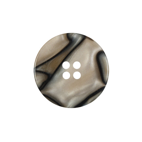 Beige and Black Plastic 4-Hole Button - 36L/23mm