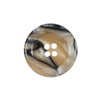 Beige and Black Plastic 4-Hole Button - 36L/23mm