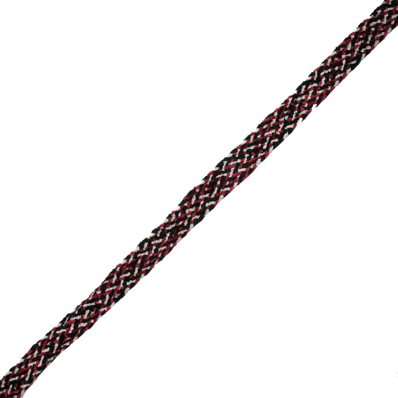 Red, Black and White Flat Chenille Trim - 0.75"