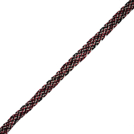 Red, Black and White Flat Chenille Trim - 0.75"